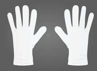 White winter gloves. vector illustration