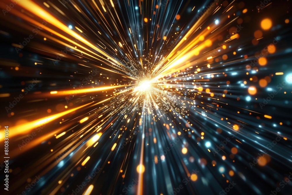 Poster bright star burst against a contrasting black and yellow background. suitable for various design pro