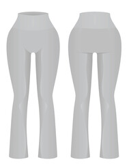 Grey legging tight pants. vector illustration