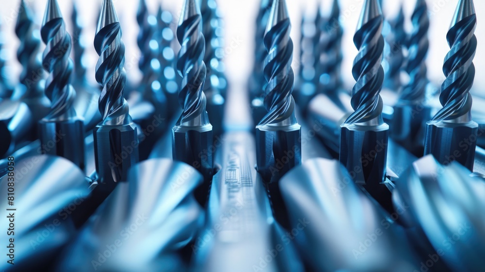 Leinwandbilder a bunch of drill bits stacked on top of each other. ideal for construction and diy projects