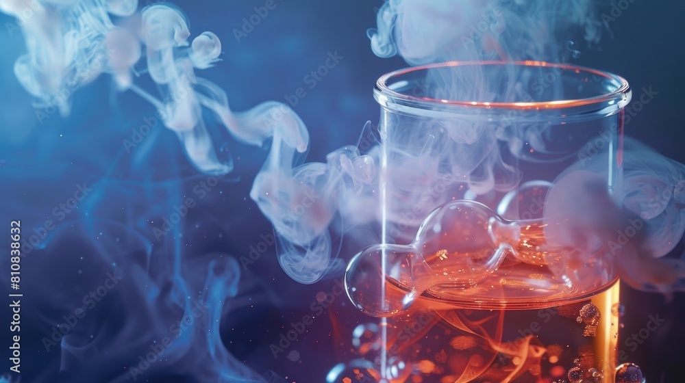 Poster a glass filled with liquid on a table, suitable for various concepts