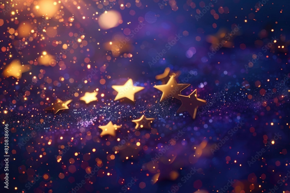 Poster a bunch of stars floating in the air. perfect for celestial-themed designs