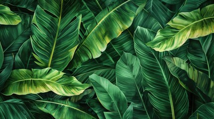 Detailed view of fresh green leaves, suitable for nature concepts - Powered by Adobe