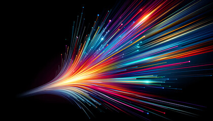 Dynamic and Colorful Light Flow in Fiber Optics
