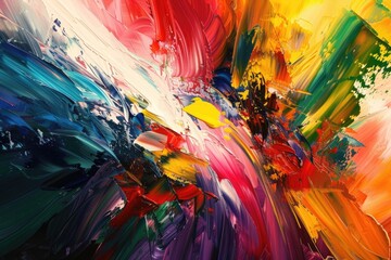 Vibrant painting with a variety of colors. Suitable for art and design projects