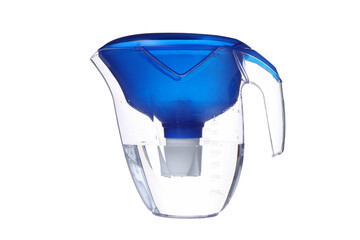 PNG,Water filter with a blue cap, isolated on white background