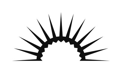 Radial Inward Pointing Burst Arrows Semicircle