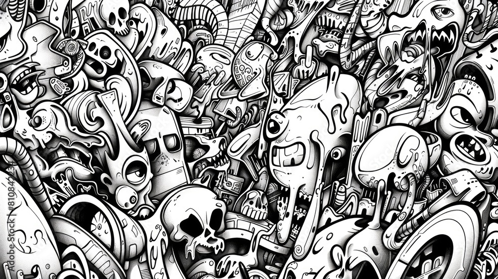Poster a colorful illustration featuring a variety of cartoon characters. suitable for design projects and 