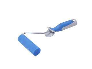 Professional paint roller on white background
