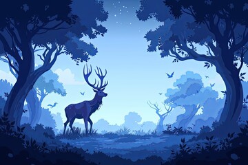 Mystical Forest Scenes Clipart: Enchanting Landscapes & Mythical Creatures Galore