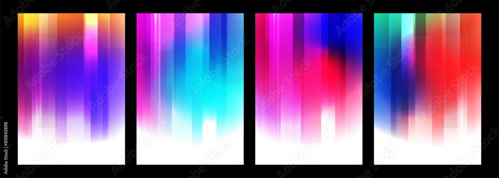 Leinwandbilder defocused vibrant colored abstract backgrounds with vertical dynamic lines. futuristic blurred brigh