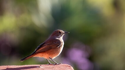 Backlighting highlights the features of a familiar chat isolated against an out of focus background