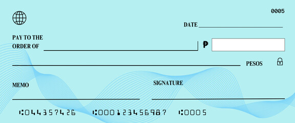  blank check 40 pesos - 1, blank check in pesos	