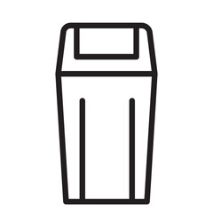 Rubbish Bin Line Icon