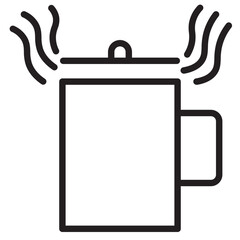 Hot Water Line Icon
