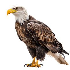 Obraz premium Photo of happy Eagle, Isolated on white background