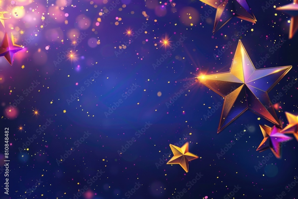 Poster a mesmerizing image of stars flying in the air. perfect for celestial-themed designs