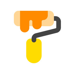 Editable paint brush, roller brush, wall painting vector icon. Construction, tools, industry. Part of a big icon set family. Perfect for web and app interfaces, presentations, infographics, etc