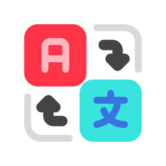 Editable language, translation, switch vector icon. AI technology, artificial intelligence, computer. Part of a big icon set family. Perfect for web and app interface, presentations, infographics, etc