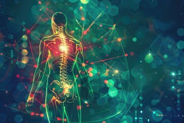 Detailed digital image of a human body. Ideal for medical and educational purposes