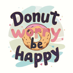 funny vector t-shirt design donut lover life 