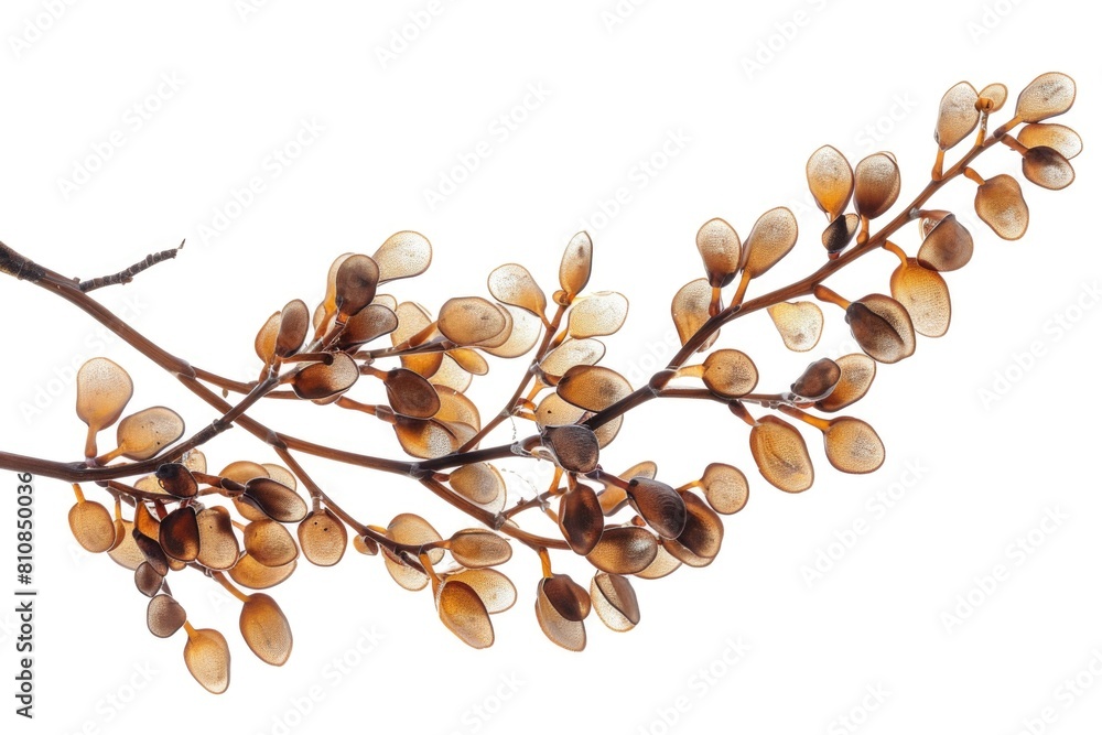 Poster detailed close up of a plant branch, suitable for nature and botany concepts