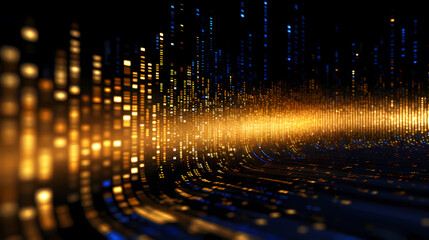 Golden abstract technology background