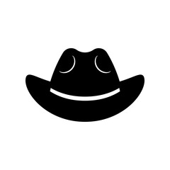 Cowboy hat icon isolated on white background