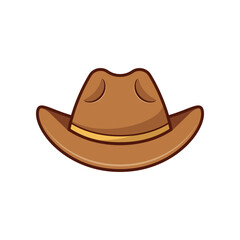 Cowboy hat vector isolated on white background.