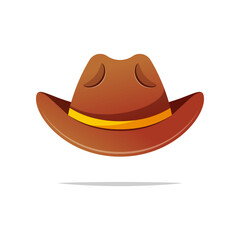 Cowboy hat vector isolated on white background.
