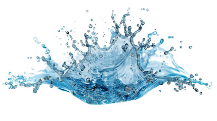 Water splash isolated on transparent background , cut out.