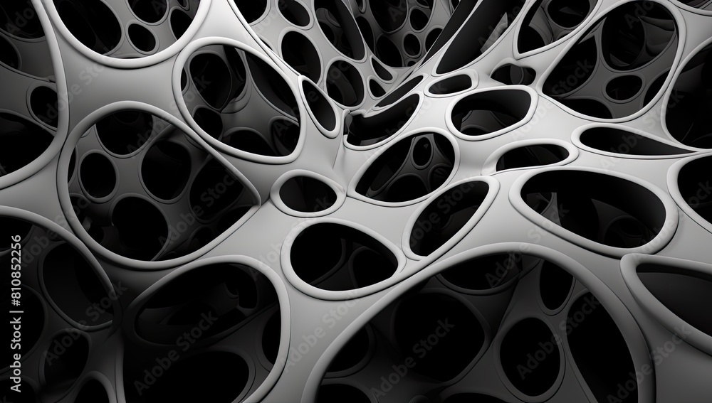 Poster abstract futurism: close-up of spiraling pattern with small circles