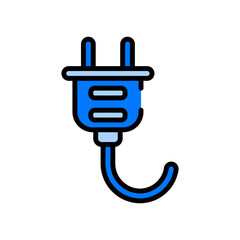 Power Plug Blue Filled