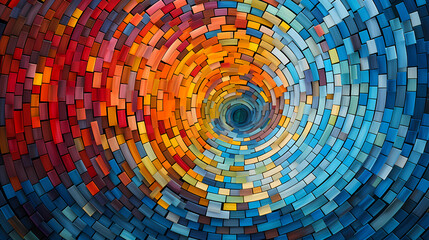 Abstract art made of small squares