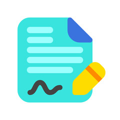 Editable contract, form, signature, file, document vector icon. Business, work, job, office. Part of a big icon set family. Perfect for web and app interfaces, presentations, infographics, etc