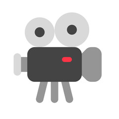 Editable film video camera, film production, studio vector icon. Movie, cinema, entertainment. Part of a big icon set family. Perfect for web and app interfaces, presentations, infographics, etc