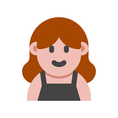 Editable woman wearing blouse avatar vector icon. User, profile, identity, persona. Part of a big icon set family. Perfect for web and app interfaces, presentations, infographics, etc