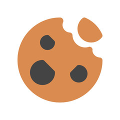 Editable choco chip cookie vector icon. Bakery, cooking, food. Part of a big icon set family. Perfect for web and app interfaces, presentations, infographics, etc