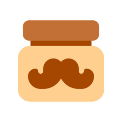 Editable mustache cream vector icon. Barbershop, lifestyle, grooming. Part of a big icon set family. Perfect for web and app interfaces, presentations, infographics, etc