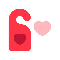 Editable hotel doorhanger vector icon. Wedding, valentine, love, celebration. Part of a big icon set family. Perfect for web and app interfaces, presentations, infographics, etc