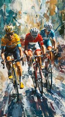 Racing cyclists crop of bicycle