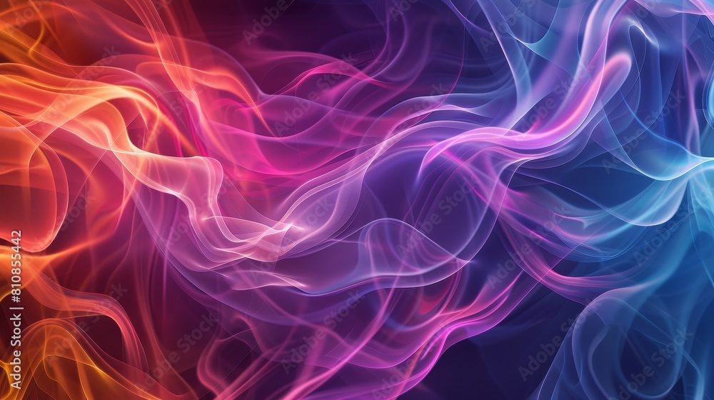 Poster modern background with transparent smoke in a colorful abstract style.