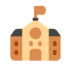 Editable school, college, building vector icon. Building, architecture, city, construction. Part of a big icon set family. Perfect for web and app interfaces, presentations, infographics, etc