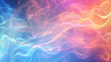 Transparent smoke on an abstract modern colorful background.