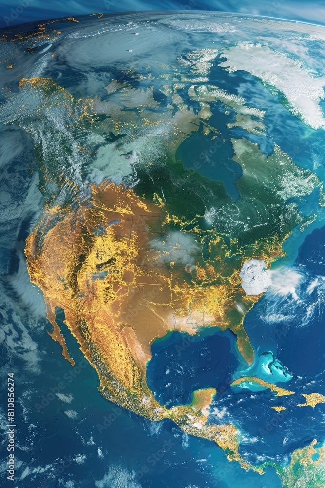 Poster a stunning view of the earth from space. perfect for science or environmental projects