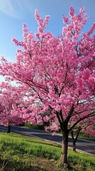 Fototapeta premium cherry blossom flower and tree
