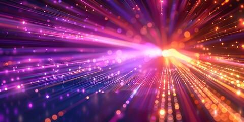 Fototapeta premium Violet and tangerine rapid futuristic backdrop.