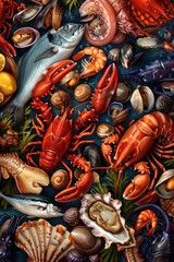 Naklejka premium A collection of different types of food items, perfect for food-related projects