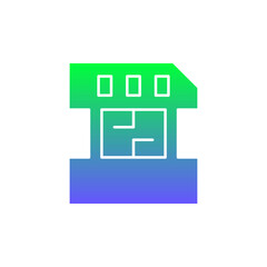 Sim Card Flat Gradient