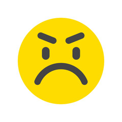 Editable upset, angry, mad expression emoticon vector icon. Part of a big icon set family. Part of a big icon set family. Perfect for web and app interfaces, presentations, infographics, etc